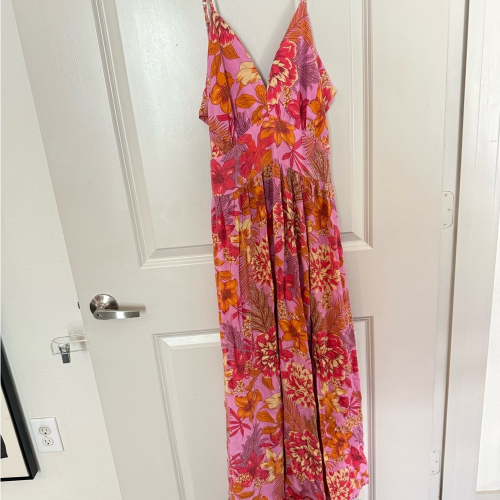 Jessica Simpson Vibrant Pink and Orange Dress